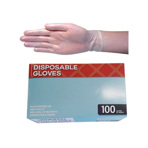 Universal Vinyl Gloves, Recyclable, 6.5g, Low Powder, Large, Clear, 100/Box Box
