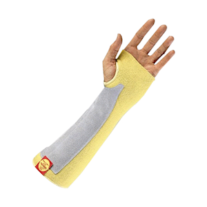 Honeywell Aracut Arm Protector Sleeve, 36cm, 2-Ply, Cut Resistant, Heat Resistant, Thumb Slot Leather Patch, Ambidextrous, Each Each
