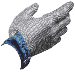 Honeywell Chainex 2000 Stainless Steel Mesh Glove, Cut Resistant, Reversible, Large, Each Each