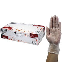 Sofeel Vinyl Gloves, Recyclable, 5.0g, Powder Free, Large, Blue, HACCP Grade, 100/Box Box.