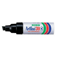 Artline 30 Permanent Marker, 5mm, Chisel Point, Black, Each Loose