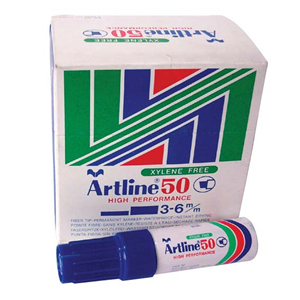 Mrker Artline 50 Chisel Pt. Blue (12/Bx) Pack