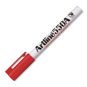 Artline 550A Whiteboard Marker, Bullet Point, 1.2 mm, Black, 12/Box