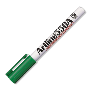 Artline 550A Whiteboard Marker, Bullet Point, 1.2 mm, Black, 12/Box