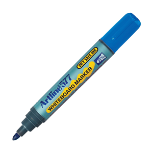 Artline 577 Whiteboard Marker, 2mm, Bullet Point, Blue, Each