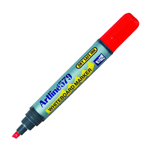 Artline 579 Whiteboard Marker, Chisel Point, 5mm, Red, 12/Box Box