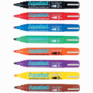 AQUAFAST BULLET TIP 2MM ASSTD COLOURS 12/BOX Box