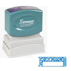 XSTAMPER 1205 ENTERED (SPACE) BLUE EACH Each