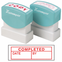 XSTAMPER 1542 COMPLETED DATE/ BY RED EACH Each