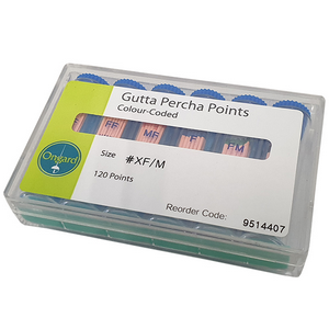 Delta Gutta Percha Points, Colour-Coded, Assorted (Extra Fine, Fine-Fine, Medium-Fine, Fine, Fine-Medium and Medium), 6 Vials/Pack Pack