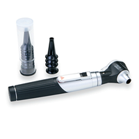 Heine Mini 3000 LED Fibre Optic Otoscope, with Handle, Plus 5 of Both 2.5 & 4mm Disposable Tips in a Pack Pack