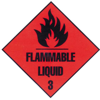 Sticker Class 3, Flammable Liquid, Biodegradable Paper, 50 x 50mm, 250/Roll Roll