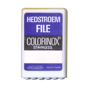 Maillefer H-Files, 21mm, No. 25, Stainless Steel, Colour-Coded, 6/Pack