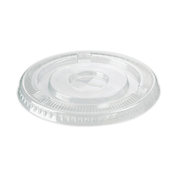 Hi Kleer Recyclable Plastic Flat Lids, 100/Bag Bag