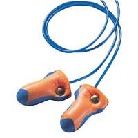 Honeywell Howard Leight Laser-Trak® Corded Earplugs, Contoured T-Shape, Polyurethane Foam Brass, 100 Pairs/Box