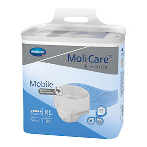 Molicare Mobile Adult Pull-up Diaper, Extra Large, 130-170cm, 14 pieces/Pack, 4 Packs/Carton Carton