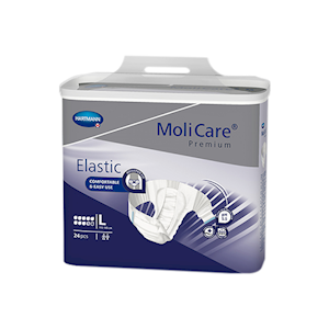 Hartmann Molicare Premium Elastic 9 Drops, 115 - 145cm, 3856ml, Large, 24 Pieces/Pack, (165573) Pack