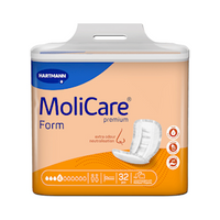 Hartmann Molicare Premium Form, 4 Drops, 1483mL Absorbency, 32 Pieces/Pack Pack