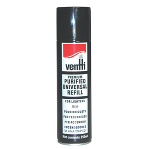 Ventti Premium Universal Butane Gas Refill, 200ml, Each