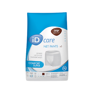 iD Care Fix Comfort Super, 80-120cm, Net Pants, Large, 5 Pieces/Pack, 100 Pieces/Carton