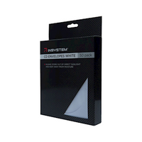 InSystem CD Envelope, Clear Window, Plain White, 50 Pieces/Pack Pack