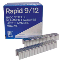 Rapid Staples, 9/12, 5000/Pack Pack