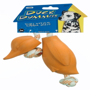 JW Pet Duck Dummie Rubber Toys