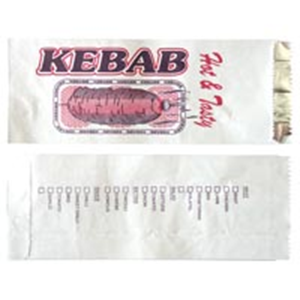 PRINTED KEBAB BAGS 265X100 +40MM 500/PK Pack