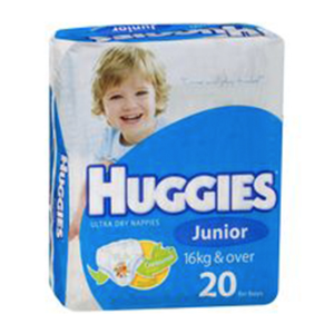 Huggies jr boy nappies 20/PK pack Pack