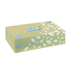 Scott Facial Tissue 2-Ply, 19.5 x 20.5cm, White, 100/Box, 48 Boxes/Carton