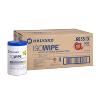 Isowipes 70 Percent Alcohol Wipes 145 x 420mm, 75/Tub, 900 Wipes/Carton Carton