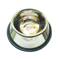 Pet Bowl, 22cm Base Diameter, 480ml, Non-Skid, Stainless Steel, Each Each