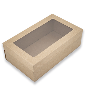 Kraft Catering Box, 225(L) X 225 (W) X 60(H) mm, Small, 100 Pieces/Carton Carton