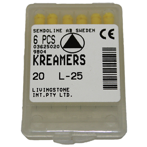 LIV K-REAMERS 25MM #20 6/BX CC Box