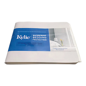 Kylie Fitted Mattress Cover, 2040 x 1530 x 200mm, Queen, PVC, Waterproof, White, Each