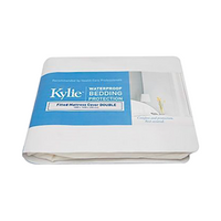 KYLIE MATTRESS PROTECTOR DOUBLE 1880x1400x200mm WATERPROOF WHITE FITTED Each