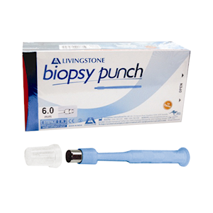 Out of Date, LIV Biopsy Punch,w/ Stainless Steel Cutting Edge,6mm, 10/ Box, Original Unopened Condition, Price Discounted, While Stocks last Box
