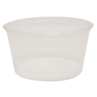 Round Plastic Take-Away Container, 16oz or 440ml, Recyclable, 500/Carton Carton