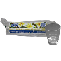 Castaway Plastic Wine Glass, 185ml, Clear, 10/Pack, 250/Carton Carton