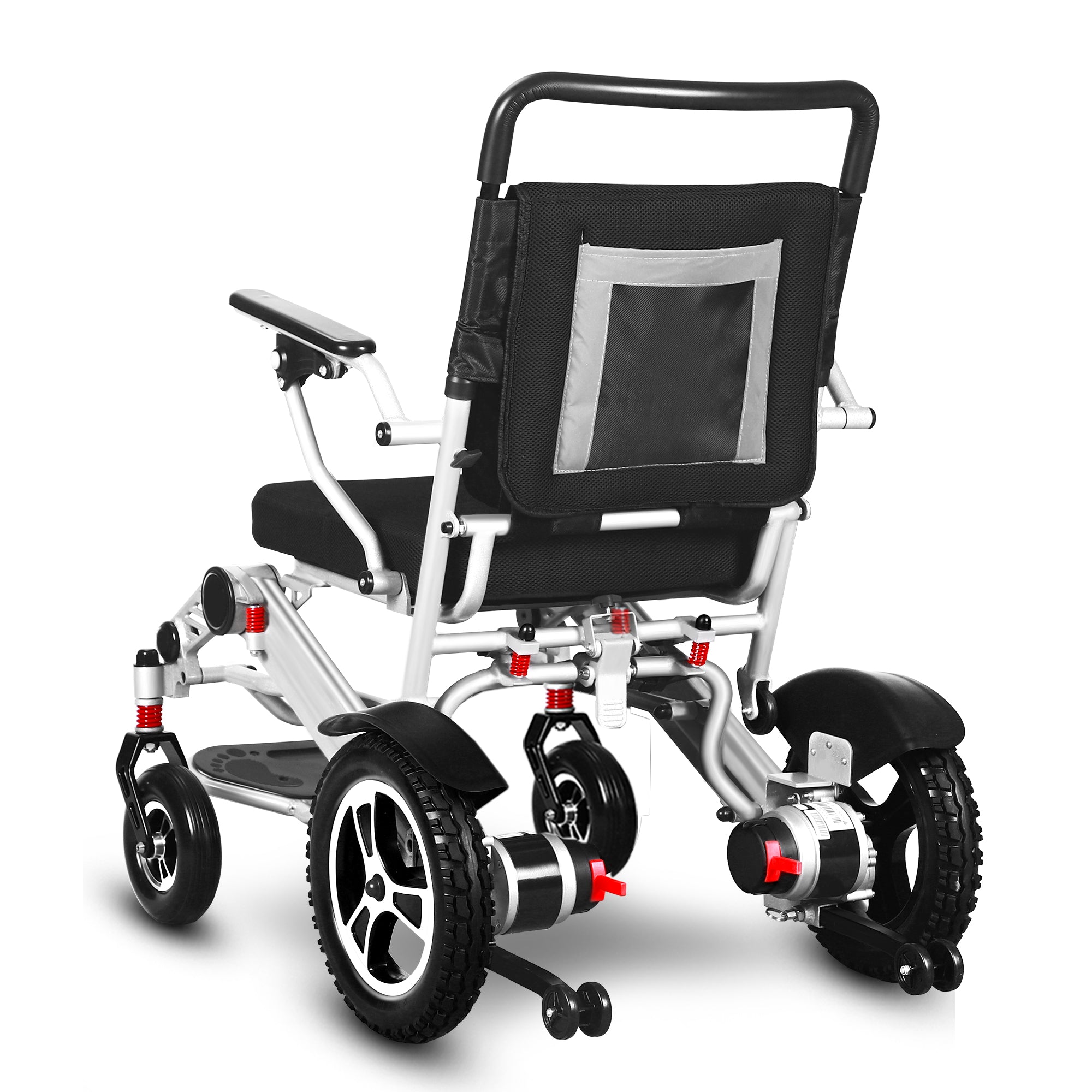 Livingstone Power Electric Wheelchair, 107 x 64.5 x 97 cm, Max. Capacity: 120kg, Lightweight, Lithium Batteries, Black & Silver, Each