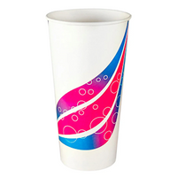 Cold Paper Cups, 715ml or 24oz, Stock Print, 25 Pieces/Pack Pack