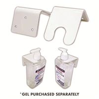 Wall Mounting Bracket, Neck Holder Type, Plastic, for Livingstone Aqium Sanitising Hand Gel 375ml, 500ml, Item No LIVSAN375N and LIVSAN500N Each