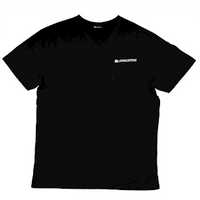 Livingstone V-Neck T-Shirt, 100pct Cotton, 45+ Thread Count, 220GSM Yarn Weight, Extra Small, Black, Each Each