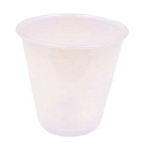 Livingstone Polypropylene Plastic Drinking Cup, 104ml, CafE/Bar Type, Disposable, Recyclable, 100/Sleeve, 25 Sleeves/Carton