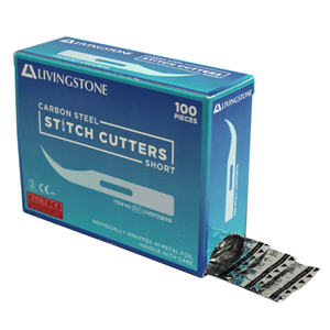 Out of Date, Discounted, Livingstone Stitch Cutters, Short, 100/Box, Original Condition, Whilst Stock Last Box