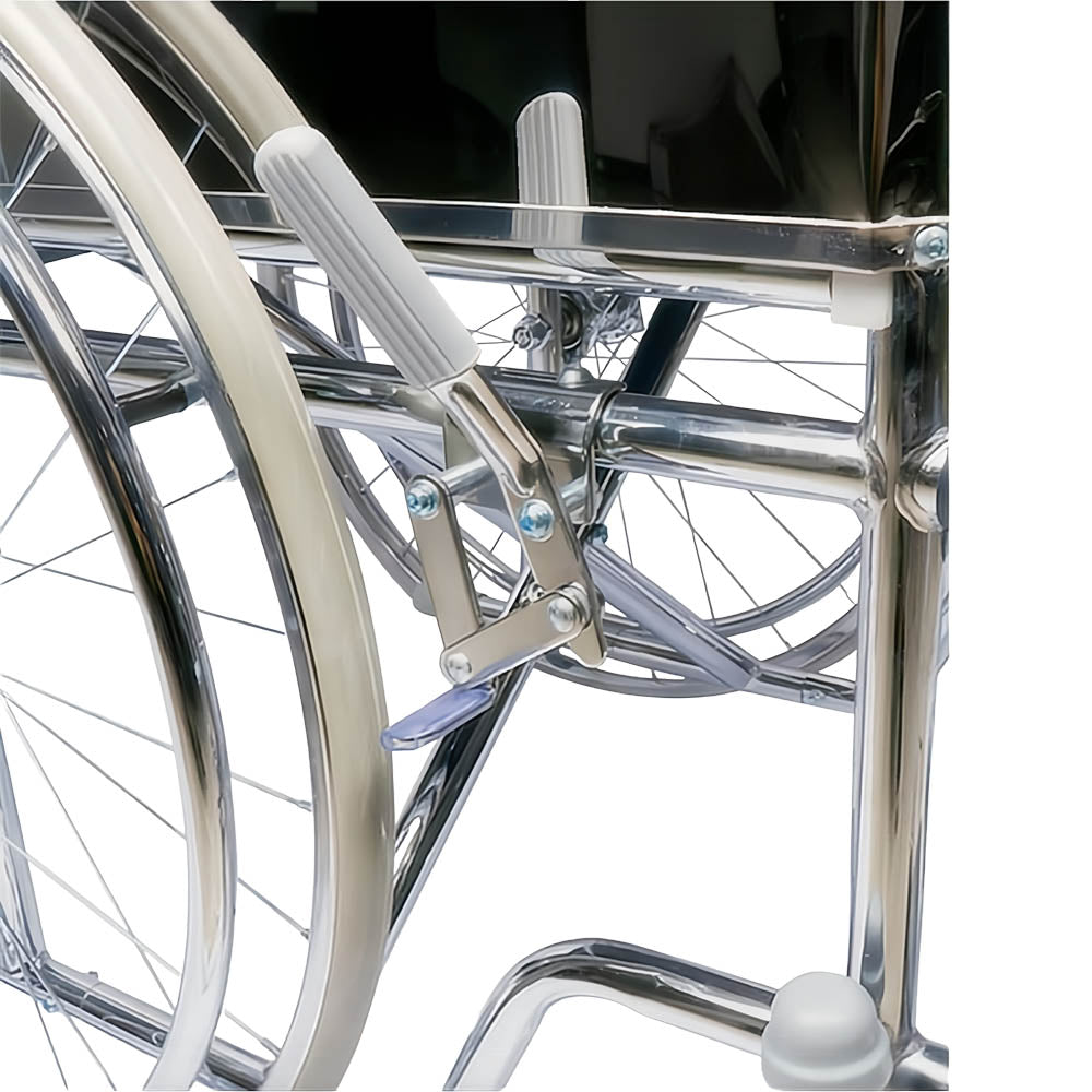 Livingstone Folding Manual Wheelchair, 24" Rear Wheels, Chrome Steel Frame, 46Cm Wide Seat, 100kg, Each