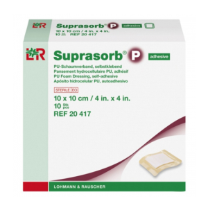 Suprasorb P Self-Adhesive Foam Wound Dressing, Sterile, 10 x 10 cm, 10/Pack Pack