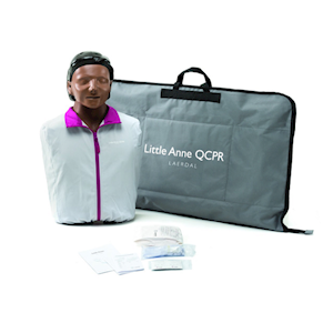Laerdal Little Anne QCPR, Soft Pack Carrying Case with Training Mat, Dark Skin, Each (02002515) Box