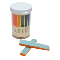Universal Indicator Biodegradable Paper pH1-12, with Chart, 8 Books Of 25, 200 Strips/Vial Each