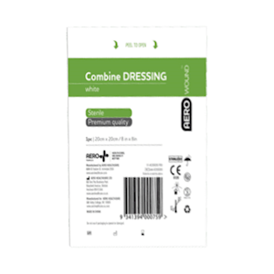 Aerowound Combine Dressing, 20 x 20cm, Nonwoven, Sterile, 50/Box Box